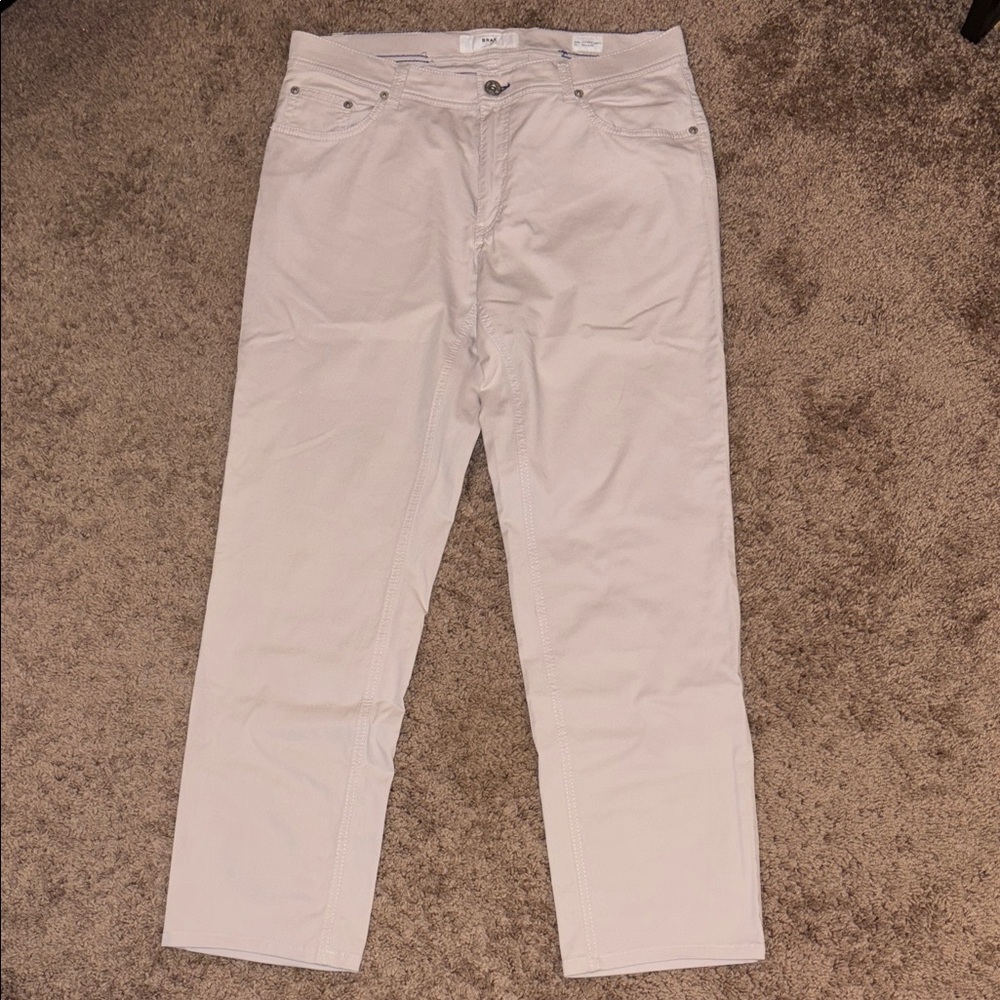 Braxton Men's Light Beige Pants 35x34